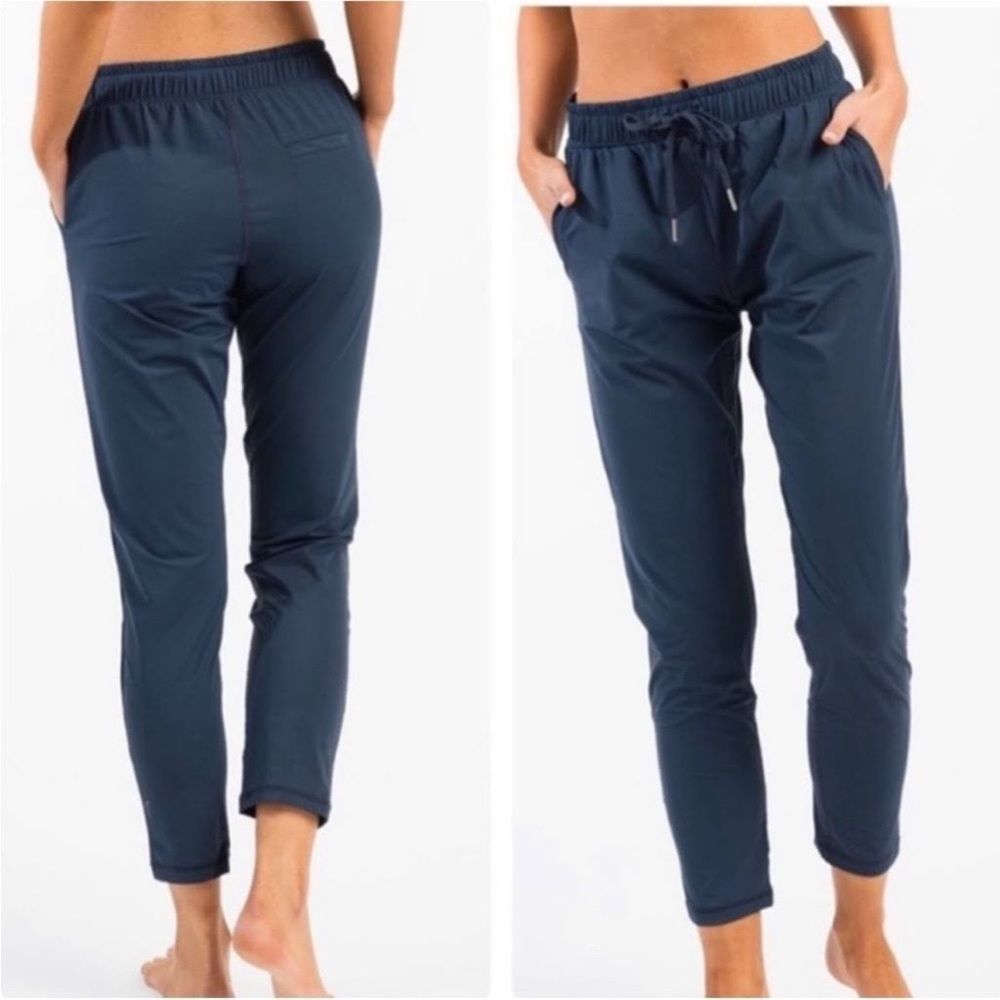 Zyia Active Everywhere Drawstring Athletic Pants in Navy Blue Size Medium